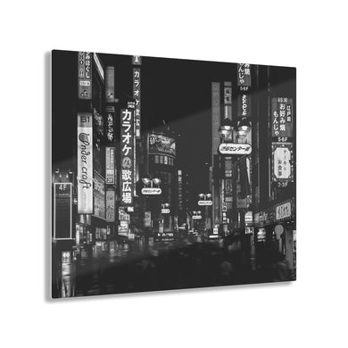Tokyo Japan at Night Black & White Acrylic Prints