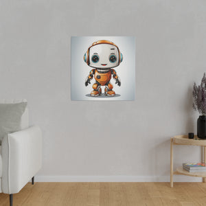 Baby Robot Wall Art | Square Matte Canvas