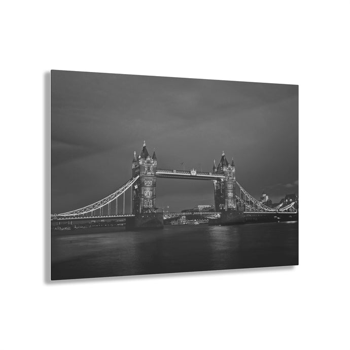 London Tower Bridge at Night Black & White Acrylic Prints
