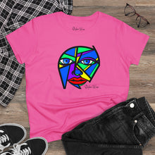 Load image into Gallery viewer, Colorful Abstract Portrait Art | Women&#39;s Midweight Cotton Tee