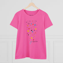 Load image into Gallery viewer, Hanging Hearts | Women&#39;s Midweight Cotton Tee