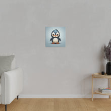 Load image into Gallery viewer, Cute Penguin Wall Art | Square Matte Canvas