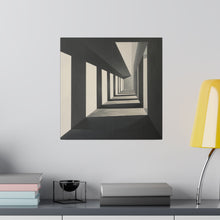 Load image into Gallery viewer, Blackamd White Hallway Wall Art | Square Matte Canvas