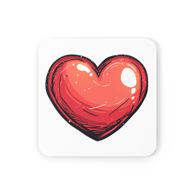 Red Heart Art Corkwood Coaster Set
