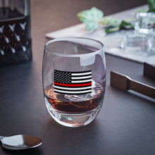 Load image into Gallery viewer, American Flag with Red Stripe Whiskey Glass