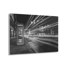 Load image into Gallery viewer, London Streets at Night Black &amp; White Acrylic Prints