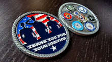 Load image into Gallery viewer, &quot;THANK YOU FOR YOUR SERVICE&quot; | Military Veterans Challenge Coin