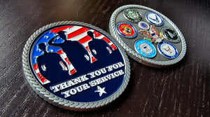 "THANK YOU FOR YOUR SERVICE" | Military Veterans Challenge Coin
