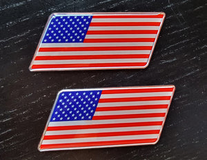 American Flag Weatherproof Aluminum Metal Decal