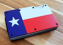 Load image into Gallery viewer, Aluminum RFID Blocking Minimalist Wallet with Vinyl Flag Decal- Veteran Owned