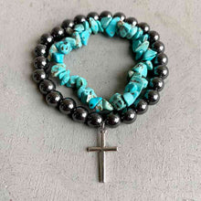 Load image into Gallery viewer, Turquoise Alloy Bracelet