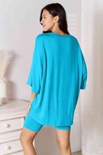 Load image into Gallery viewer, Basic Bae Full Size Soft Rayon Three-Quarter Sleeve Top and Shorts Set