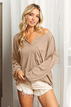 Load image into Gallery viewer, BiBi Exposed Seam Long Sleeve Top