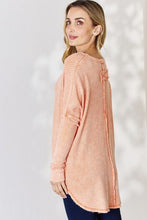 Load image into Gallery viewer, Zenana Oversized Washed Waffle Long Sleeve Top