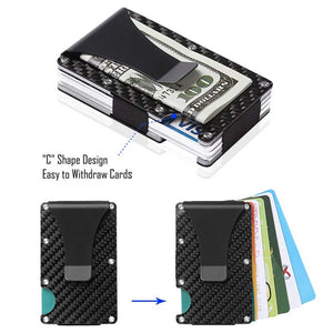 Ultra Thin Carbon Fiber RFID Blocking Minimalist Wallet