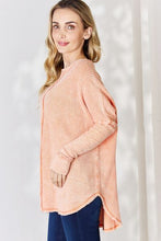 Load image into Gallery viewer, Zenana Oversized Washed Waffle Long Sleeve Top