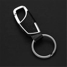 Load image into Gallery viewer, Luxury Leather &amp; Stainless Steel Keychain with Clip