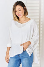 Load image into Gallery viewer, Zenana Full Size Waffle Knit V-Neck Long Sleeve Slit Top