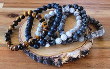 Load image into Gallery viewer, Natural Healing Stone Beads with Magnetic Hematite Jade Bracelet - Unisex