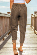 Load image into Gallery viewer, Drawstring Elastic Waist Pocket Joggers