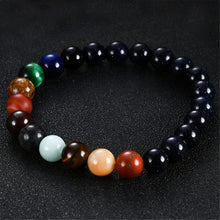 Load image into Gallery viewer, Natural Stone Solar System Yoga Chakra Bracelet