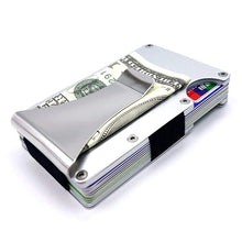 Load image into Gallery viewer, Ultra Thin Silver Aluminum RFID Blocking Minimalist Wallet