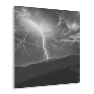 Mountain Thunderstorm Black & White Acrylic Prints