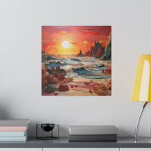 Load image into Gallery viewer, Paper Beach Wall Art | Square Matte Canvas