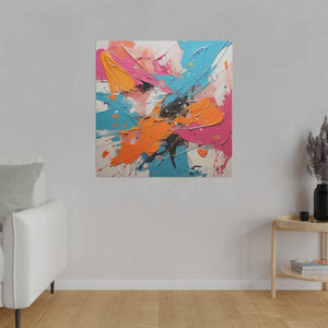 Abstract Paint Wall Art | Square Matte Canvas