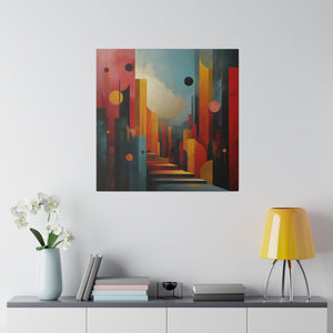 Abstract Stairs Wall Art | Square Matte Canvas