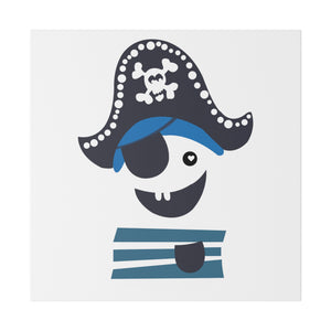 Kids Pirate Wall Art | Square Matte Canvas