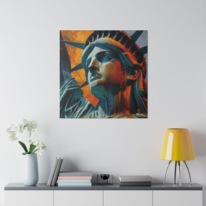 Lady Liberty Wall Art | Square Matte Canvas