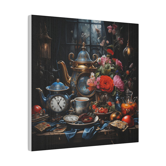 Abstract Tea Party Wall Art | Matte Canvas