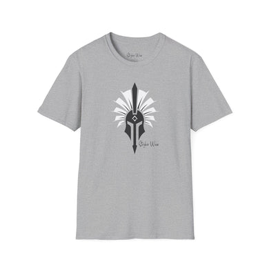Warrior Helmet 2 Black & White | Unisex Softstyle T-Shirt