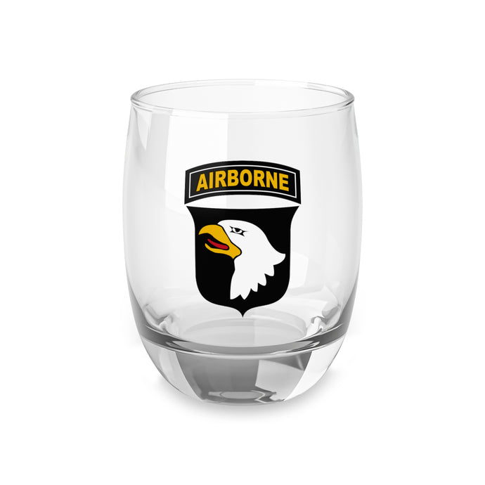 U.S. Army 101st Airborne Division Patch Whiskey Glass