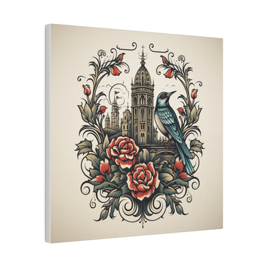 Vintage Tattoo Wall Art | Square Matte Canvas