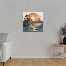 Load image into Gallery viewer, Sunset Beach Wall Art | Square Matte Canvas