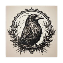 Load image into Gallery viewer, Vintage Gothic Crow Wall Art | Square Matte Canvas