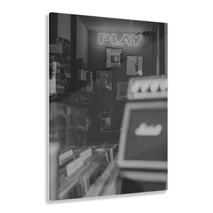 Play Records Black & White Acrylic Prints