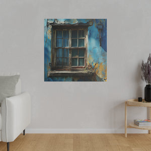 Faded Window Wall Art | Square Matte Canvas