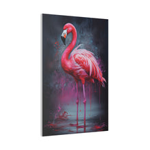 Load image into Gallery viewer, Flamingo Nights | Vertical Matte Canvas