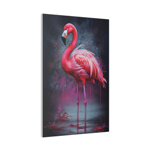 Flamingo Nights | Vertical Matte Canvas