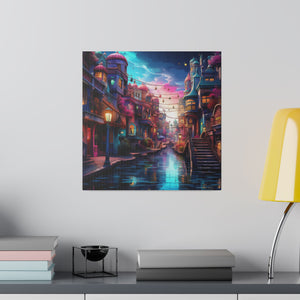 Magic Canal Street Wall Art | Matte Canvas