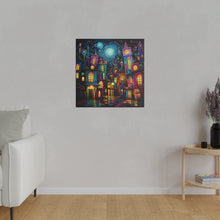 Load image into Gallery viewer, Neon Town Wall Art | Square Matte Canvas