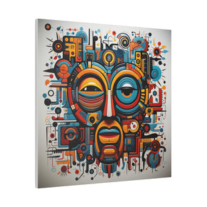 Abstract Colorful Tribal Wall Art | Square Matte Canvas