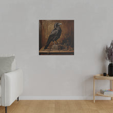 Load image into Gallery viewer, Raven on s Writing Desk Wall Art | Square Matte Canvas