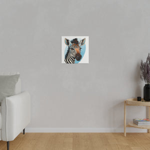 Zebra Wall Art | Square Matte Canvas