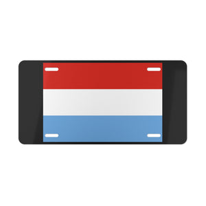 Luxembourg Flag Vanity Plate