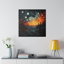 Load image into Gallery viewer, Swirling Night Wall Art | Square Matte Canvas