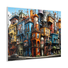 Load image into Gallery viewer, Painted City Block | Horizontal Matte Canvas